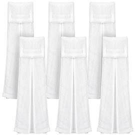 Moukeren Moukeren 6 Pcs Football Towel Cotton Quarterback Football Field Hand Towel with Hook and Loop Fastener for Sports Football Golf Gym Accessories(White)