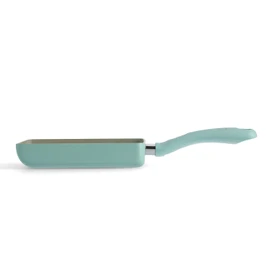 Green Chef Egg Pan, IH Compatible, Ceramic Treatment, Non-Stick Inside and Outside Surface, Easy Care, No Harmful Substances, Earth Color, Mint Green