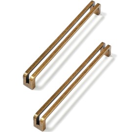 SYZOW 6 Pack Antique Brass Cabinet Pulls 192mm Hole Centers Kitchen Cabinet Handles Zinc Alloy Vintage Drawer Pulls