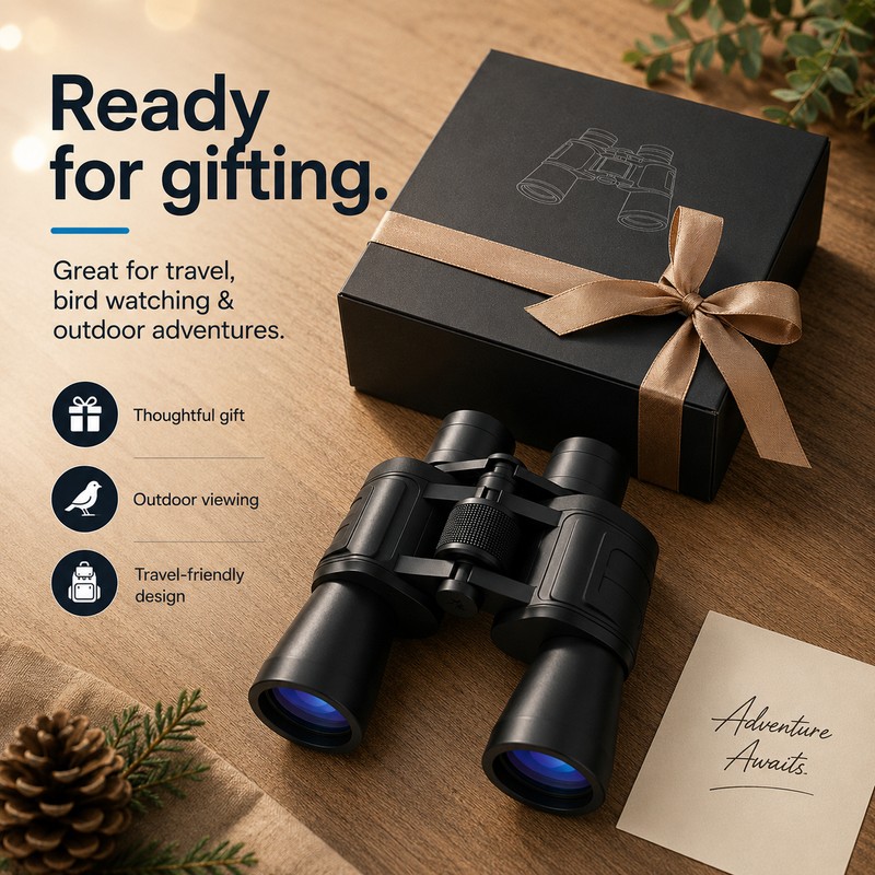 20×50 High-Power Binoculars with Central Focus – Long-Distance Outdoor Binoculars