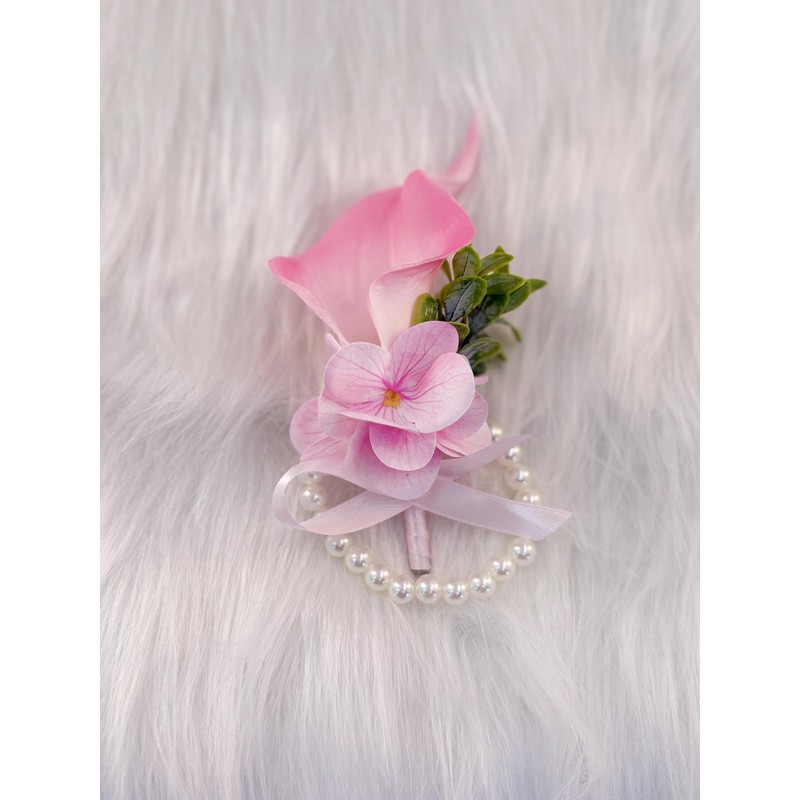 Artificial Calla Lily Corsage and Boutonniere Set for Wedding Flower