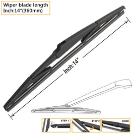 AUTOBOO 26"+16" Windshield Wipers with 14" Rear Wiper Blade Replacement for Hyundai Tucson 2016-2020 2021,2007-2012 Mazda CX-7 -Original Factory Quality (Pack of 3)