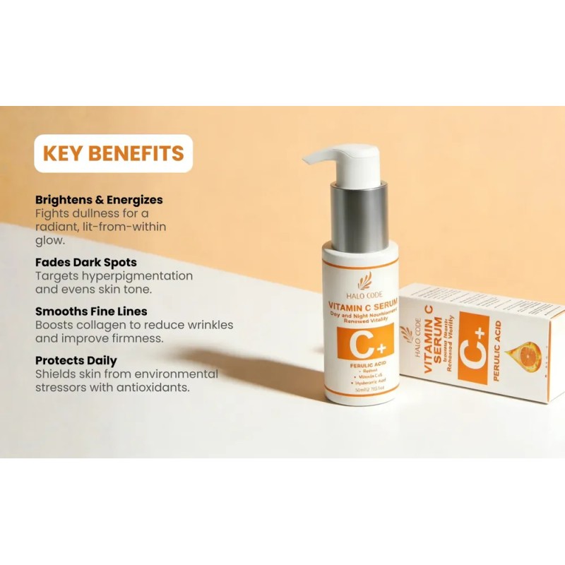 Sérum Facial: Vitamina C, Retinol, Ácido Hialurónico.