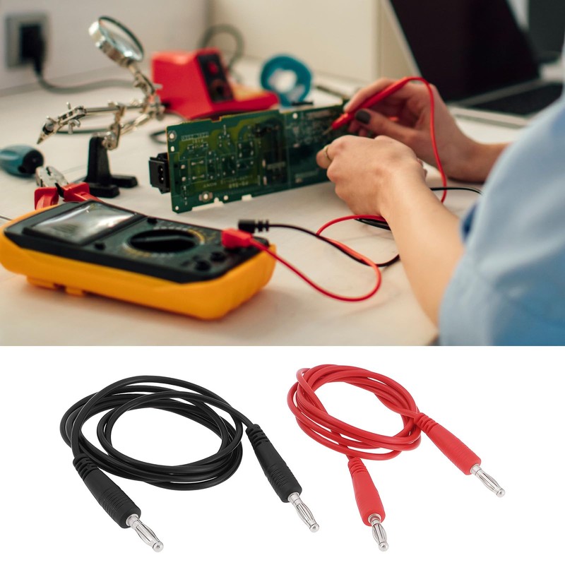 YINETTECH 4Pcs 1000V Dual 4mm Banana Plug Multimeter Test Lead