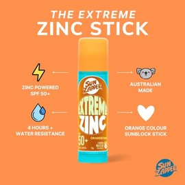 Sun Zapper Extreme Zinc Stick Orange Sun SPF 50  Protector Solar Mineral en Stick Mineral a base de zinc color NARANJA 15g Alta proteccin solar...    