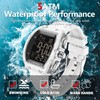 findtime Men's Digital Watch Tonneau Sports Wristwatch Waterproof Fashion Big