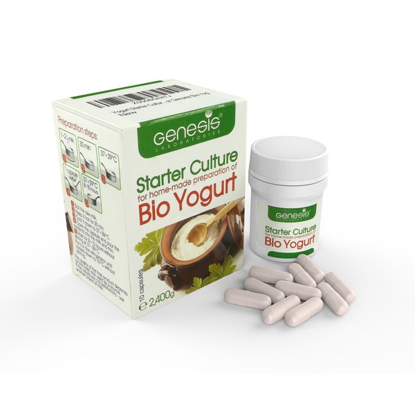 Bulgarische Bio Joghurt Starterkultur - organisch, hausgemacht - 10 Kapseln für 20 Liter