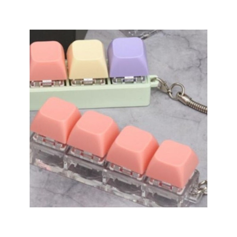 Click key ring pastel keycap connection decoration hand movement sensory