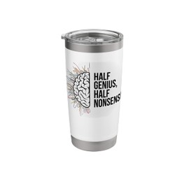 Genius Brain Design for Intelligent Minds Funny Sarcastic Stainless Steel Insulated Tumbler
