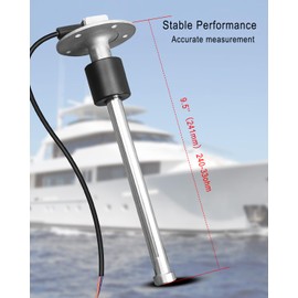EMIHO 240-33ohms 9.5" /241mm Fuel Tank Sending Unit for Marine Boat RV Truck Car, Stainless Steel Fuel Sender Fuel Level Tank Sensor Gas Tank Sending Unit