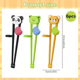 Kinder Training Essstäbchen, 6 Paare Anfänger Training Chopsticks, Kinder Stäbchen zum Essen, Kids chopsticks, Stäbchen Kinder Kinderstäbchen für Erwachsene Anfänger Kinder Senioren
