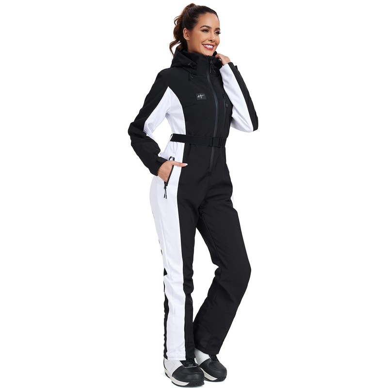 YEEFINE Women's Ski Suit One Piece Jumpsuits Snowsuits Waterproof Snowboard