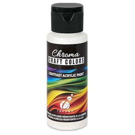 Chroma Craft Colors Acrylic Paint - Metallic Glistening Snow, 2 oz