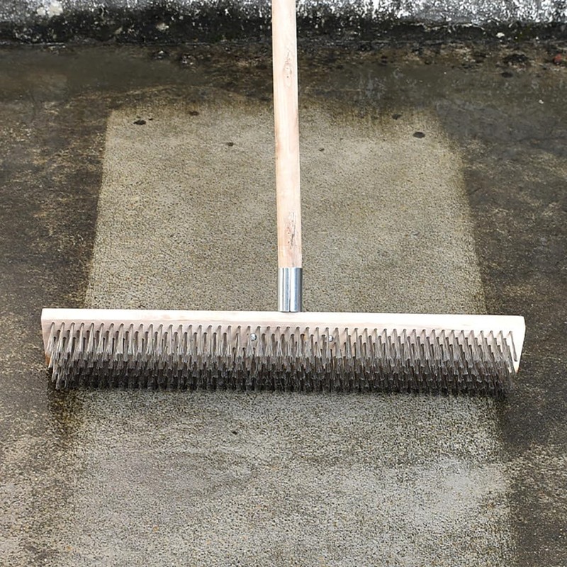 16" Heavy-Duty Rough Surface Floor Brush,Stainless Steel Wire Large Deck