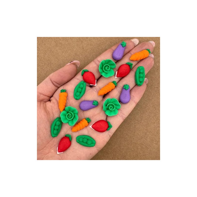 18 Vegetable Icing Shapes by Simply Sucré (18 Vegetables)