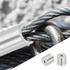 sourcing map 0.02"(0.5mm) Aluminum Crimping Loop Sleeve, Wire Rope Stop
