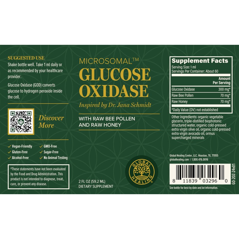 Global Healing Glucose Oxidase - 2 Fl Oz