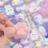 zenoco Squishy Stickers, 3D, Noctilucent, Cat Paw Design, Squishy Style,