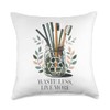 Waste Less Live More Zero-Waste Lifestyle Throw Pillow