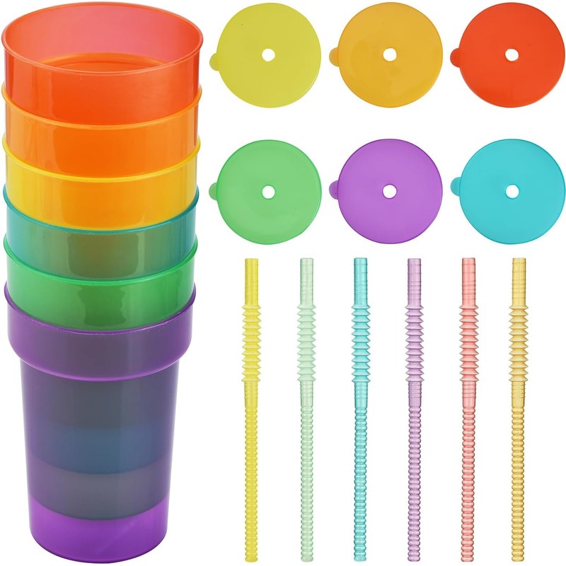 ALINK Pack of 6 Children's Party Cups, Plastic Cups, Drinking