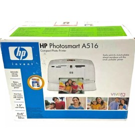 HP Photosmart A516 Digital Compact Color Photo Inkjet Printer 4x6 - RETAIL
