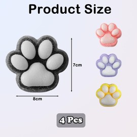 4 Pcs Cat Paw Squishy,Taba Squishy Fufu Squishy Cat Paw Squeeze Toys,Cat Squishy Squishy Cat Paw,Stress Relieving Fidget Toys Squishy for Boys Girls Birthday Party Gifts