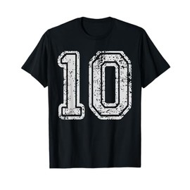 Team Jersey Uniforms Number 10 Ten School Sports Birthdays T-Shirt