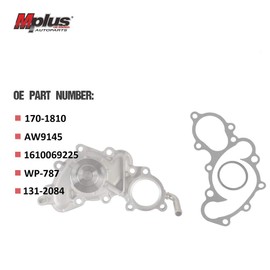 MPLUS Water Pump Kit Fits 1989-1992 for Toyota 4Runner Pickup 3.0L 2959CC V6 GAS SOHC Replacement # 170-1810, AW9145, 1610069225, WP-787, 131-2084, P-2350, 18-612, FP2074