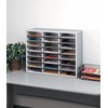 Fellowes 25041 Literature Organizer - 24 Compartment, Letter, Dove Gray