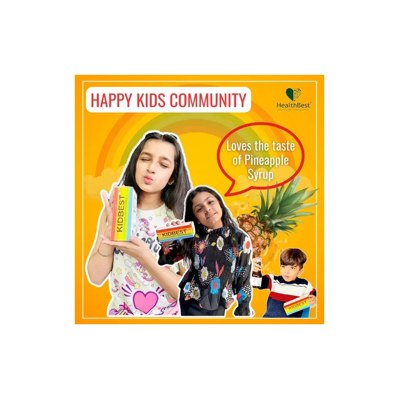 Kidbest Estimulante Apetito Infantil Jarabe Sabor Piña con Vitaminas B