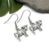 Cow Earrings, Cute Tibetan Silver 3D Charms on Nickel Free