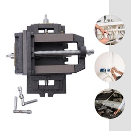 6" Cross Slide Drill Press Vise, X-Y Compound Bench Vise Meta Milling Cross Vise Clamp Machine 2-Way Slide (6‘’)