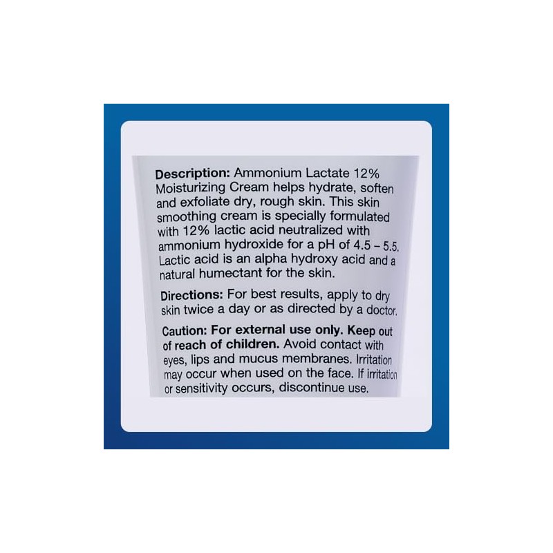 Ammonium Lactate 12% Moisturizing Cream 140 Gm Flip-Top Tube by