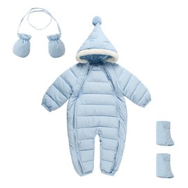 Mud Kingdom 3 Piezas bebé niño Todo en uno Traje de Nieve Pelele Invierno, Rosado, 3-12 Months(4-20 lbs./17-30 ins.)