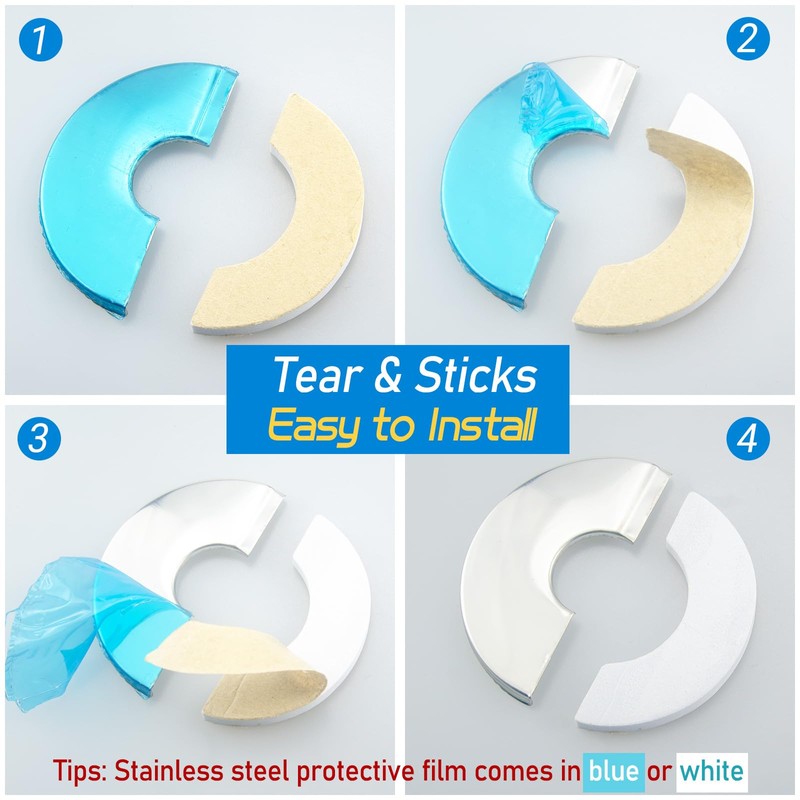 Split Stainless Steel Toilet Flange Escutcheon Plate | Rust-Proof Plumbing
