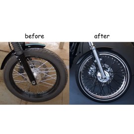 Bicycle Bike Spoke Skins Covers - 72Pcs Universal Motorcycle Wheelchair Wheel Spoke Wraps, Dirt Bike Spoke Skin, Pipe Trim for 8"-21" Spoke Rims Spoke Covers Decoration Protector (Black)