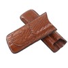 2 Finger Cigar Case Portable Waterproof Lightweight Artificial Leather Cigar