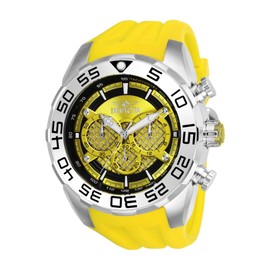 Invicta Men's Analog Quartz Watch with Silicone Strap 26298, Silver, Bracelet