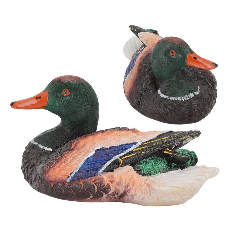 Simulation Water Floating Duck Sculpture Ornament Synthetic Resin Artware Fountain
