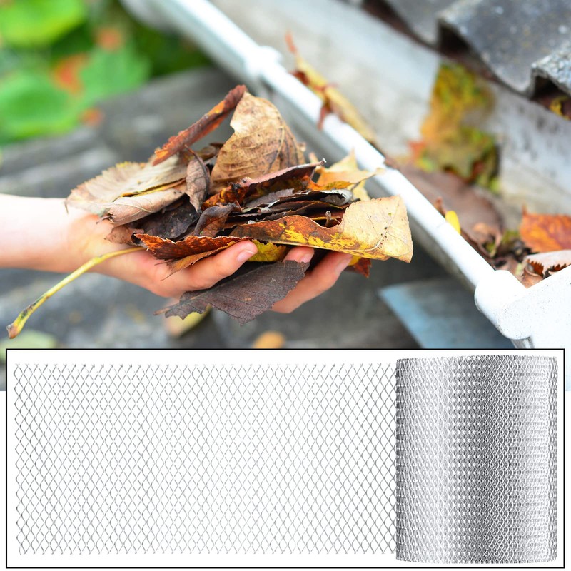 Gutter Guard Mesh 5 Inch x 20 Feet Aluminum Gutter