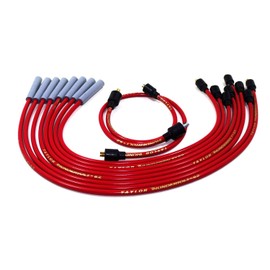 Taylor Cable 84271 ThunderVolt 8.2mm Ignition Wire Set Red Stock 11.75 in. 180 Deg. Plug Boot ThunderVolt 8.2mm Ignition Wire Set