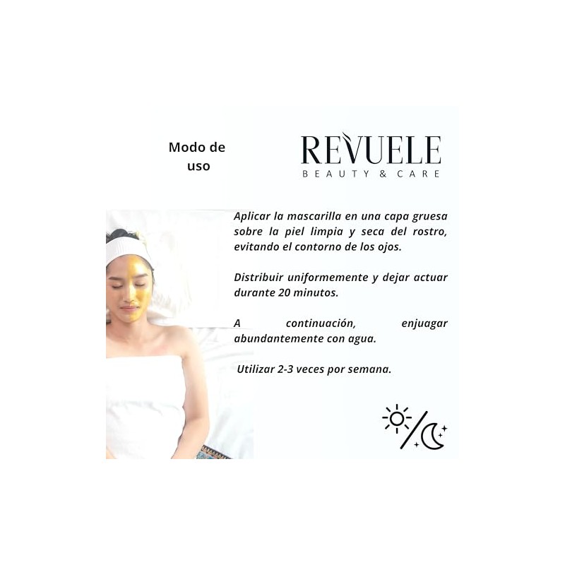 Revuele Color Masks Mascarilla Dorada Efecto de Elasticidad 80Ml