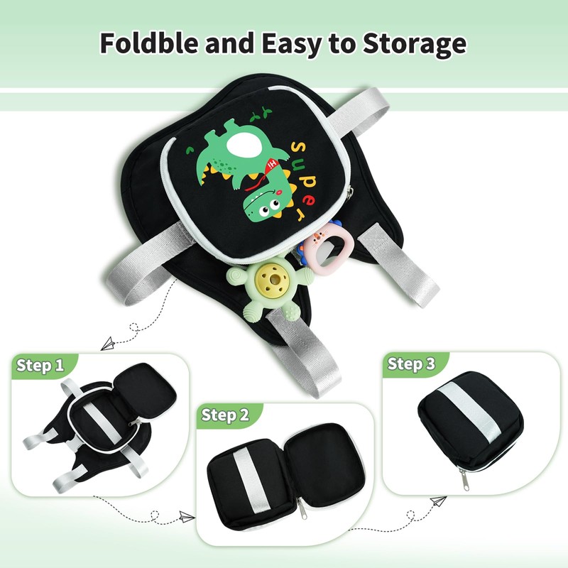 Toddler Harness Backpack Leash with Wrist Link | Cute Dinosaur