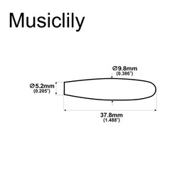 Musiclily Pro Inch Size Plastic Guitar Stratocaster Tremolo Arm Tips Whammy Bar Knobs for USA/Mexico Strat Style, Aged White (Set of 2)