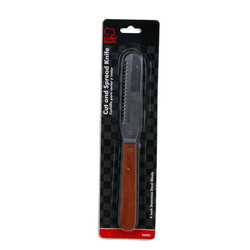 Chef Craft Select Stainless Steel Cut and Spread Knife, 4