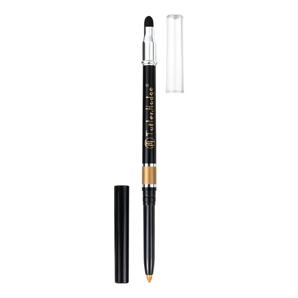 TUTLER HODGE Eyeliner Pencil, Retractable, Waterproof, Dual-Sided with Smudger (Gold