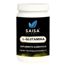 L-Glutamina 500 mg | 500 Cápsulas | Saisa Herbal | Suplemento Alimenticio Calidad Premium | Recuperación Muscular, Energía y Sistema Inmune