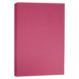 JAM PAPER Ledger Matte 24lb Paper - 90 gsm - 11 x 17 Tabloid - Ultra Pink - 100 Sheets/Pack