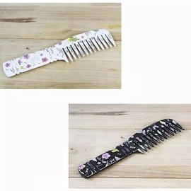 New Flower 뉴 플라워 일자빗 1p 머리빗 일자빗 신사빗 헤어빗 머리빚 머리빗 일자빗 [블랙] New Flower Straight Comb 1p Hair Comb Straight Comb Gentleman Comb Hair Comb [Black]