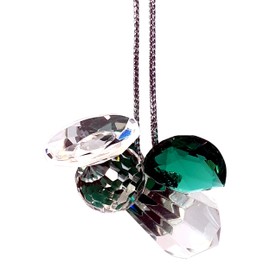 Rainbow Crystal Green Crystal Guardian Angel, Suncatcher Handmade 1.96 Inch